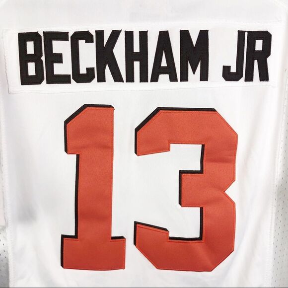 NFL x NIKE | NWT CLEVELAND BROWNS Beckham Jr On Field White Jersey Size Medium - Picture 10 of 10